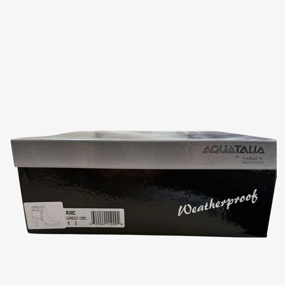 New Aquatalia Rae Womens Weatherproof Espresso Suede Heeled Ankle Boot Size 8M - Picture 4 of 7